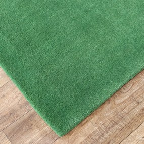 Asra, Ručne všívaný kusový koberec Asra wool sv. zelená, 60x110, zelená, obývacia izba