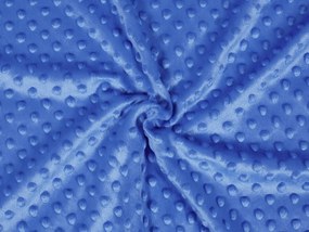 Biante Detské posteľné obliečky do postieľky Minky 3D bodky MKP-001 Modré Do postieľky 90x140 a 40x60 cm