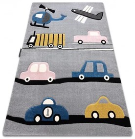 Dywany Łuszczów Detský kusový koberec Petit Toys cars grey - 180x270 cm