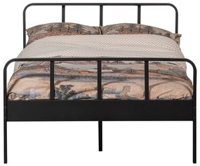 Kovová posteľ 120 x 200 cm emesa čierna MUZZA