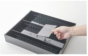 Čierny plastový príborník do zásuvky 47.5 x 35 cm - YAMAZAKI