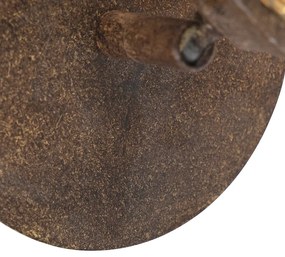Nástenná lampa hrdzavohnedá nastaviteľná so spínačom - Kreta