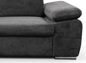 Rohová sedačka Aldon,dymovosivá štruktúrovaná látka, ľavý roh