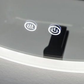 Brilagi - LED stmievateľné vyhrievané zrkadlo s podsvietením CLARA ECO LED/12W/230V priemer 60 cm IP44