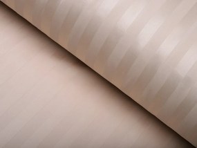 Biante Damaškový oválny obrus Atlas Grádl DM-017 Púdrovo béžový - pásiky 2 cm 50x100 cm