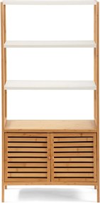 Noela Bambusová skrinka s policami STRADO biela