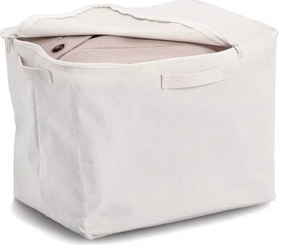 Zeller Present Úložný textilný box so zipsom na uloženie textilu CREAM, 38 × 27 × 27 cm
