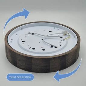 Brilagi - LED Stropné svietidlo CARVALHO 2xE27/60W/230V dub orech pr. 37 cm