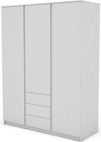 Šatníková skriňa Carlos, biela, 152 cm