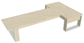 Stôl Verno+ S 200 x 370 cm s rokovacím prvkom, agát / vanilka