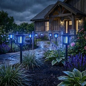 Bluegarden Bluegarden, LED solárna lampa proti hmyzu 15x15x27 cm J-22, čierna, OGR-02107