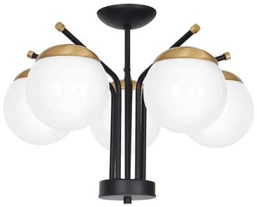 Luster na tyči CARINA 5xE14/40W/230V čierna