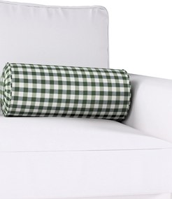 Valcový vankúš so záhybmi farba produktu zelená látka vzorované