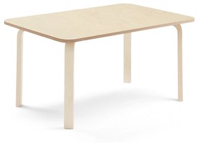 Stôl ELTON, 1200x700x590 mm, linoleum - béžová, breza