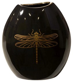 Dekoračná váza LORI 14x7x16 CM ČIERNA