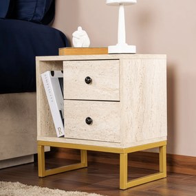 Nočný stolík Glimmer Travertine