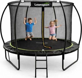 LEAN Sport Záhradná trampolína LEAN s vnútornou sieťou, čierno-zelená, 305 cm, 10 ft