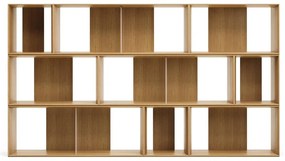 Modulárny policový systém v dekore duba v prírodnej farbe 9 ks 202x114 cm Litto – Kave Home