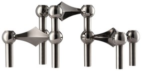 Stoff Nagel Dizajnový svietnik STOFF Nagel Black Chrome – sada 3 ks