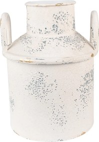 Béžová dekoratívna plechová kanva na mlieko Fun Antique - Ø18*22 cm