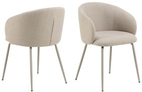 Jedálenská stolička Eleanor, čalúnená, béžová/Kašmír (08177)