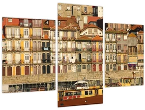 Obraz - Nábrežná štvrť, Portugalsko (90x60 cm)