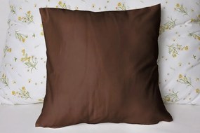 Polášek Jednofarebná obliečka na vankúš Jersey - Tmavohnedá | 40 x 40 cm