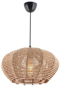 Závesný luster Jute Ellipse, krémová