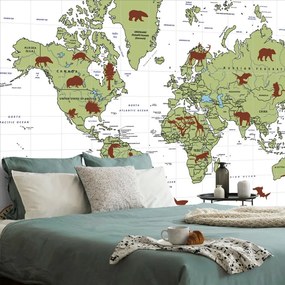 Tapeta mapa so zvieratami - 225x150