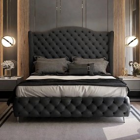 SAMSON 160X200 MANŽELSKÁ ČALÚNENÁ POSTEĽ CHESTERFIELD