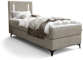 Jednolôžková posteľ 90 cm Ortega Comfort (hnedosivá) (s roštom a matracom, bez úl. priestoru) (s LED osvetlením). Vlastná spoľahlivá doprava až k Vám domov. 1082681