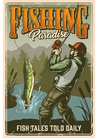Ceduľa Fishing - Paradise