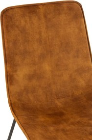 Okrová zamatová jedálenská stolička Chair Isabel Ochre - 64*47*89cm