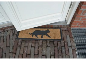 Rohožka z kokosového vlákna Esschert Design Mačka, 25 x 75 cm