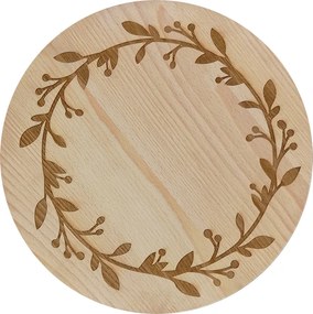 AMADEA Drevená otočná doštička s gravírom, masívne drevo, 30 cm