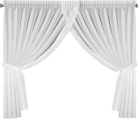 ZÁCLONA NA PÁSKE HESTIA 400X160 CM BIELA