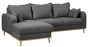 Tmavosivá rohová pohovka (ľavý roh) Beata - Ropez