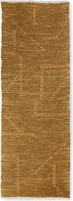 Horčicový dlhý bavlnený koberec / behúň Woven - 70 * 200cm