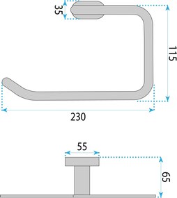 Rea Til, kúpeľňový vešiak na uteráky, chrómová, REA-88066