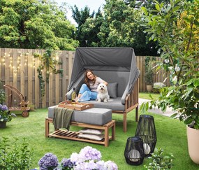 Plážové kreslo prémiovej kvality so strieškou na ochranu proti slnku