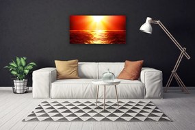 Obraz Canvas Západ slnka more vlna 120x60 cm