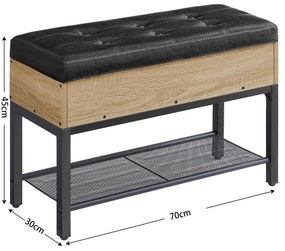Lavica s botníkom TAYLOR SONOMA 70x30x45 cm