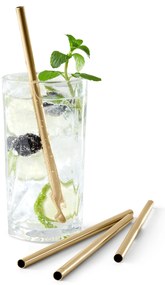 Kovové slamky, 4 ks