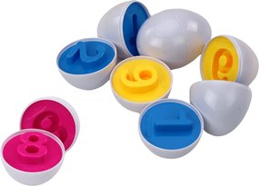 LEAN Toys Vzdelávacie puzzle s vajíčkom Učíme sa čísla a farby