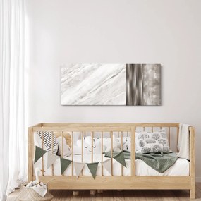 Obraz - Mramor so striebornými linkami (120x50 cm)
