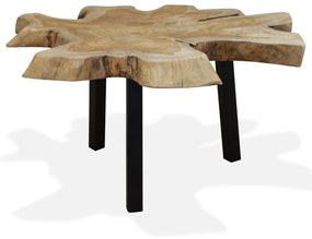 Konferenčný stolík, pravé teakové drevo, 80x70x38 cm