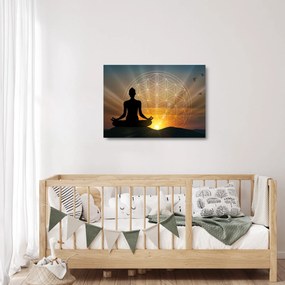 Sklenený obraz meditácie (70x50 cm)