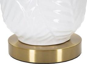 Stolná lampa keramická 70 cm bielo-zlatá