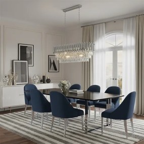 Brilagi - Závesný luster ECLIPSE na reťazi 10xE14/10W/230V 78x28 cm strieborný