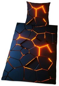 HERDING Obliečky 3D Efekt orange Bavlna, 40/200, 70/90 cm